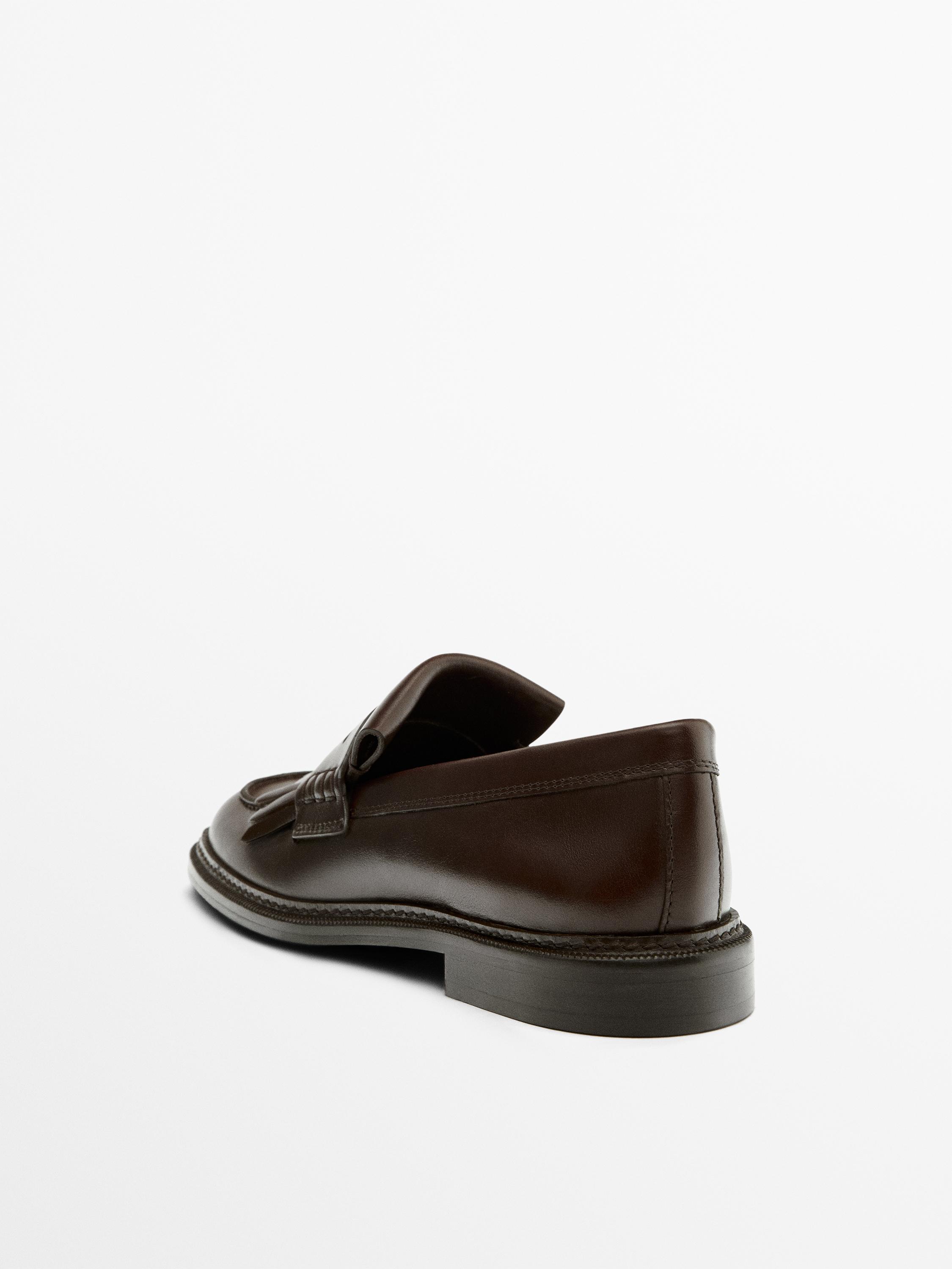 Fringed chunky sole loafers